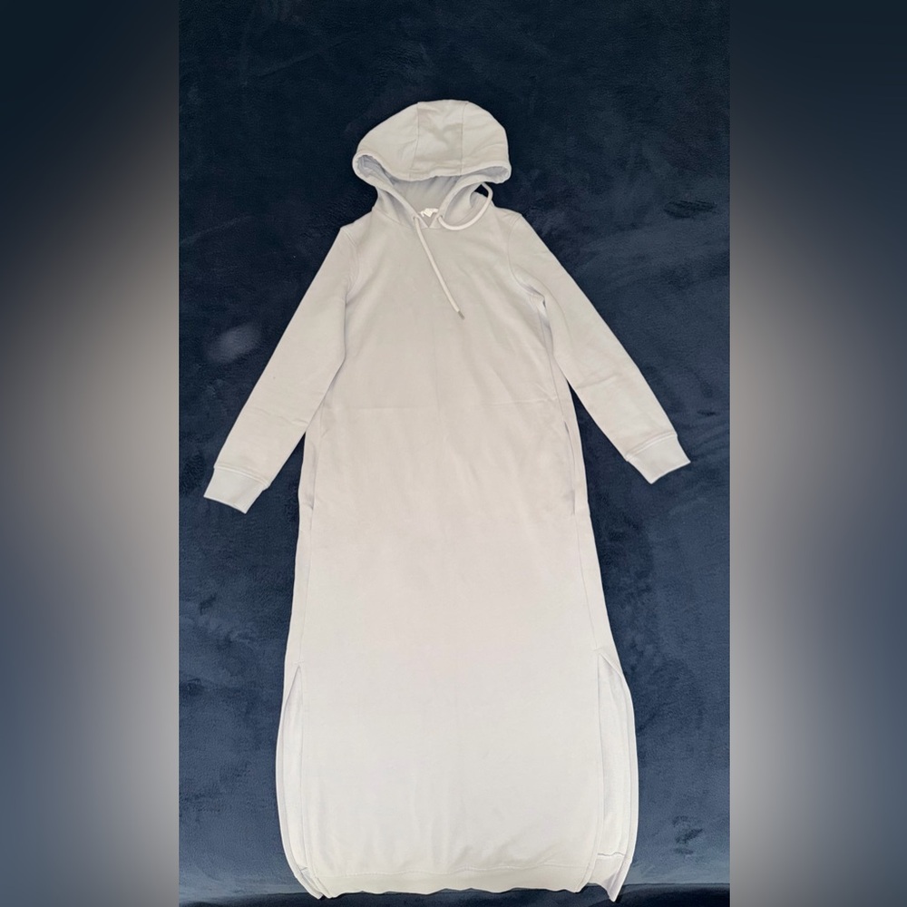 COS Gray Long Sleeve Hoodie Dress